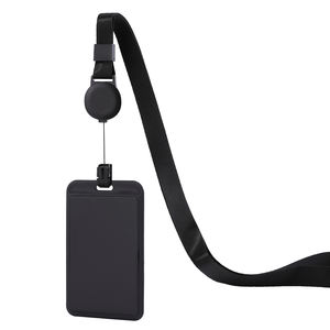 Porta Tarjetas de Identificación Retráctil con Cordón, Logotipo Personalizado, Cierre Deslizante, Impresión Serigráfica, Plástico ABS, 5x3cm, Porta Tarjetas de Visita, OEM - Product Image 3