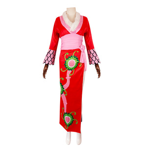 Star's Edge One Piece Empress Hancock Cosplay Dress with Fur Collar Anime Costume Full Set - Product Image 1