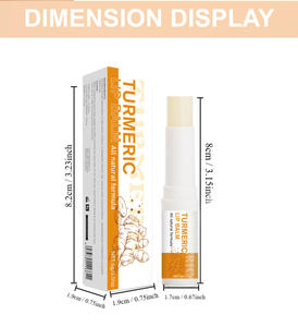 Bálsamo labial personalizado de marca propia, hidratante, que atenúa las líneas de los labios, bálsamo labial de cúrcuma, bálsamo labial en mantequilla. - Product Image 5