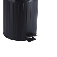 Nouvelles poubelles compactes à pédale en métal noir de 3L et 5L, poubelles à déchets de cuisine, poubelles de recyclage à pédale pour la maison, la salle de bain, la chambre à coucher, le bureau