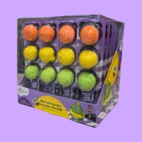 Sucette guimauve en forme de feux de circulation, en gros, avec perles de 3 couleurs, bonbons mous fourrés, saveur mangue, collation pour enfants.
