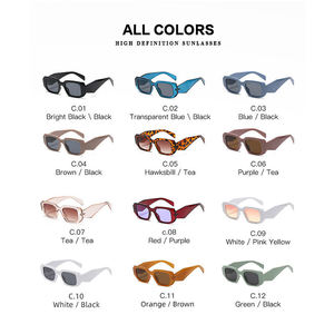 <span class=keywords><strong>Gafas</strong></span> de Sol Cuadradas de Lujo Retro Vintage al por Mayor, con Logotipo de Marca Personalizado, Protección UV400, Rectangulares, con Empaque Personalizado - Product Image 3