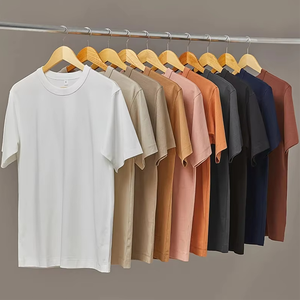 เสื้อยืดผู้ชายไซส์ใหญ่ พิมพ์ลายโลโก้ตามสั่ง 220gsm คุณภาพสูง ขายส่ง เสื้อยืดผู้ชายแบบเรียบ - Product Image 1
