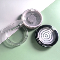 H006 Boîtier vide compact pour poudre de faux cils, emballage rond 59MM, mono-couche, pour poudre et fard à joues