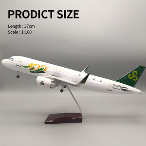 Modèle d'avion Airbus A320 <span class=keywords><strong>NEO</strong></span> en résine ABS LED Taille 47cm Échelle 1/80 avec lumière LED et train d'atterrissage - Product Image 2
