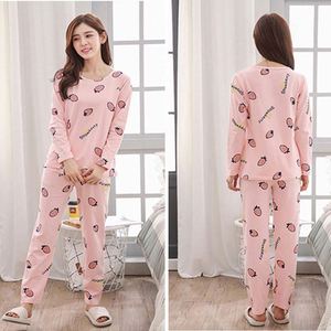 Atacado Novo Conjunto de Pijama Feminino Estampado com Desenho Animado, 2 Peças, Roupa de Dormir Macia e Solta para Casa, Mangas Compridas - Product Image 5