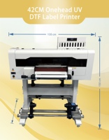 Imprimante DTF à rouleaux UV 42CM entièrement automatique avec trois têtes XP600 pour étiquettes en cristal – Nouveauté
