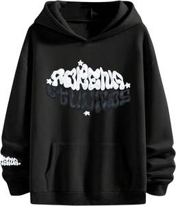 Custom 100% algodón de alta calidad Fleece Heavyweight West sudaderas con capucha de gran tamaño para los hombres - Product Image 4