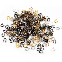 Protecteurs de fil en forme de U pour la fabrication de bijoux, protecteurs de fil en fer de 4,5x4 mm, 9 couleurs (100 pièces/paquet)