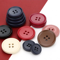 Vente en gros de boutons en plastique polyester 2/4 trous boutons en résine transparente pour chemises