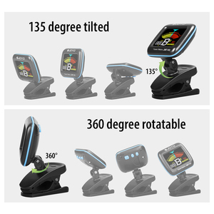 Accordeur de guitare JOYO JMT-03 prend en charge les modes MIC et CLIP Accordeur de guitare électrique basse avec métronome <span class=keywords><strong>TAP</strong></span> <span class=keywords><strong>Tempo</strong></span> et fonctions d'accord - Product Image 4