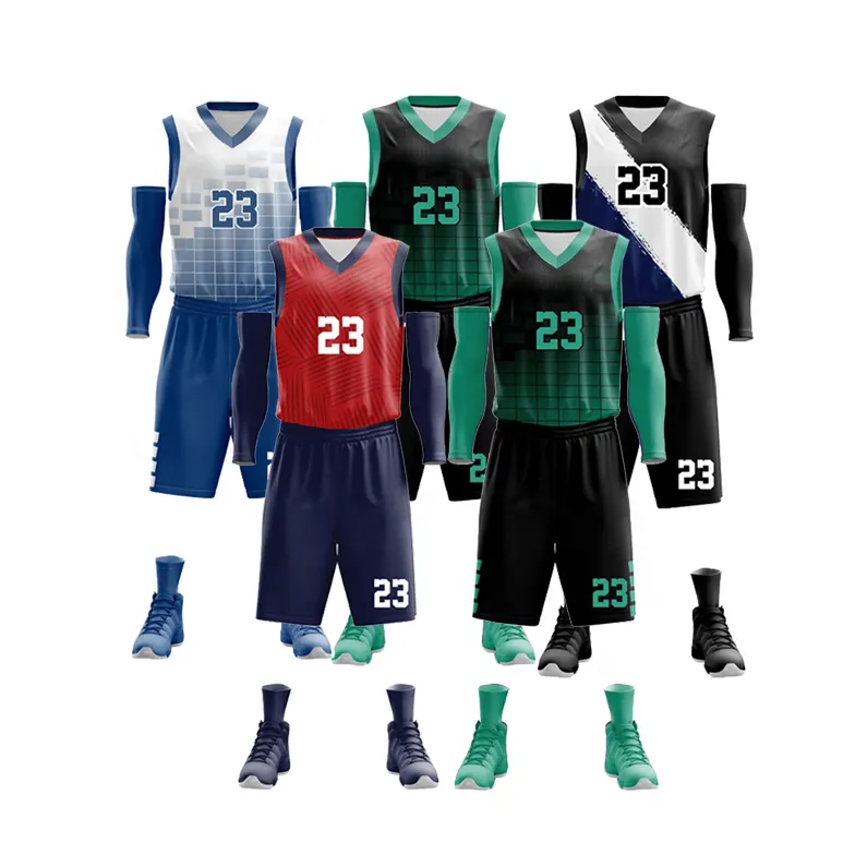 SDB-125 Sublimation Custom Designer Basketball Shirt Unisex Basketball Jersey Training Uniform Set