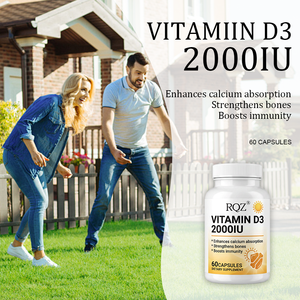 <span class=keywords><strong>Vitamin</strong></span> D3 2000IU 60 Kapsul Grosir untuk Dewasa |   Suplemen Diet Kalsium untuk Mendukung Kesehatan Tulang dan Imunitas Per Porsi 2 Kapsul - Product Image 2