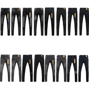Jeans pour hommes de qualité supérieure, marque de créateurs de luxe Ksubiess, pantalons vintage, jeans déchirés Hip Hop, jeans Y2K, streetwear, jeans slim pour hommes - Product Image 1