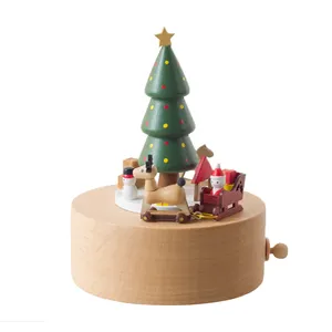 2021 Wholesale Custom Wooden Christmas Music Box for Christmas Day