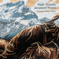 Tapisserie murale rétro tissée représentant un chasseur de montagne, peut également servir de couverture d'extérieur.