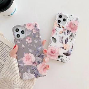 Marmo di Caso Per il iphone 12 11 Pro Max Della Copertura Posteriore Per <span class=keywords><strong>Samsung</strong></span> Galaxy <span class=keywords><strong>M21</strong></span> M30S A51 A71 Telefono Coque molle IMD Silicone Fiore Foglia - Product Image 3