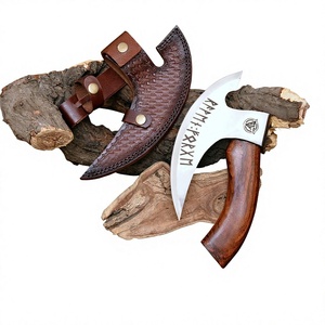 มีดตัดพิซซ่าอเนกประสงค์ SCL Damascus Industrial Traditional Full Tang ขนาด 12 นิ้ว ทำจากเหล็กกล้าคาร์บอน พร้อมด้ามไม้ ใช้สำหรับตัดเนื้อได้ - Product Image 1