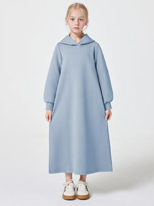 عباية أطفال منفوخة عالية الجودة من Yibaoli بخمسة ألوان للفتيات المسلمات عباية رياضية بغطاء رأس - Product Image 6