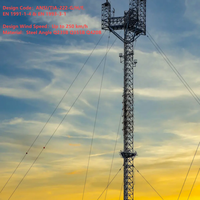 Tour de 32 m en fil métallique galvanisé à chaud, ultra-haute, pour antenne micro-ondes longue portée