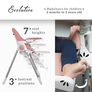 Seggiolone per Bambini dal Design Moderno Certificato EN 14988, Arredo per Asilo Nido per Bambini da 6-36 Mesi, Plastica Resistente per Uso in Cucina e Sala da Pranzo - Product Image 3