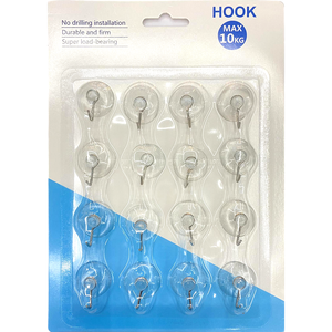 Ganchos de Ventosa de PVC de 25 mm para Vidrio, Toallero, <span class=keywords><strong>Colgador</strong></span> de Pared para Cocina y Baño, Ventosas - Product Image 1