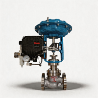 Vanne de régulation à diaphragme pneumatique avec positionneur intelligent et actionneur 4-20 mA pour la réduction de pression et le contrôle de débit du vapeur d'huile CF8