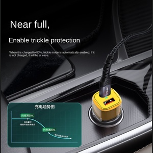 Nueva llegada pantalla LED Puerto <span class=keywords><strong>multi</strong></span> USB 60W QC 3,0 PD30W cargador de teléfono de batería rápida de coche 12V 24V - Product Image 5