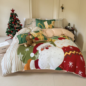 Siêu mềm giáng sinh Santa Claus Gingerbread người đàn ông Snowman Duvet cover <span class=keywords><strong>Set</strong></span> chất lượng kỹ thuật số in <span class=keywords><strong>bedding</strong></span> <span class=keywords><strong>Set</strong></span> rửa bông - Product Image 1