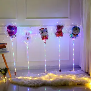 Cartoon Bobo ballon 20 Inch LED BOBO balloons lights up for Christmas Wedding Part Bobo Light Led Balloons