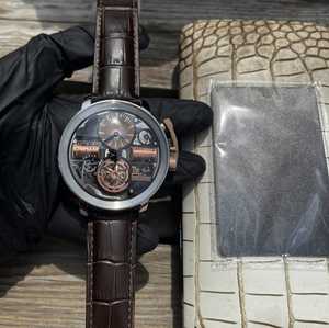 Reloj Co Watch Godfather Musical con Caja de Acero, Correa de Cuero Genuino, Movimiento Mecánico Automático, Esfera con Agujas para Hombre - Product Image 3