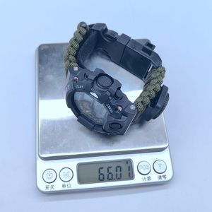 Orologio sportivo impermeabile di <span class=keywords><strong>sopravvivenza</strong></span> all'aperto orologio esterno multifunzionale con flint fischietto braccialetto della bussola - Product Image 4