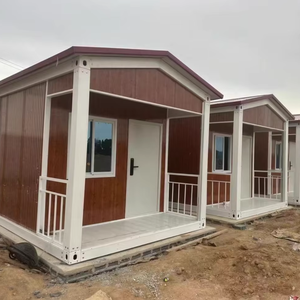 Contenitore portatile di lusso modulare prefabbricato Flat Pack case Ready staccabile Villa negozio Hotel pannello Sandwich Hall - Product Image 1