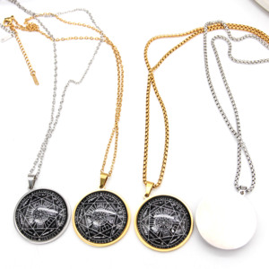 Offres Spéciales acier inoxydable amulette pendentif collier chaîne <span class=keywords><strong>sceaux</strong></span> de 7 archanges lien chaîne protection boîte à bijoux chaîne médaillon - Product Image 6