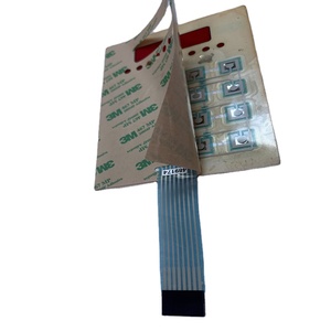 Panneau de boutons de superposition graphique personnalisé feuille clavier tactile métal dôme interrupteur <span class=keywords><strong>à</strong></span> membrane avec adhésif 3M467 pour équipement de traite - Product Image 2