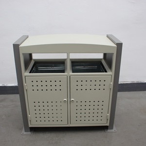 Gavin contenitori per il riciclaggio di metallo all'aperto contenitore per la raccolta dei rifiuti di raccolta dei rifiuti cestino della spazzatura in metallo bidone di selezione - Product Image 1