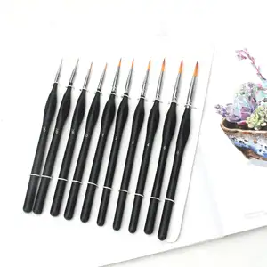 Yihuale Watercolor Brushes 10pcs Round Fine Detail Paint Brush Set Miniatures Sable Brushes for Watercolor Acrylic Inks Gouache