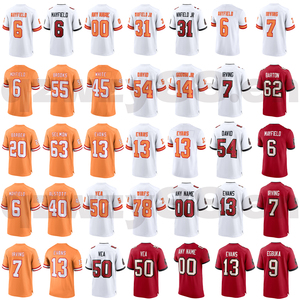 2025 nuova bozza di maglia da Football americano cucita Tampa Bay bucaneers 6 Mayfield 13 Evans 7 Irving Plus Size Design traspirante - Product Image 1