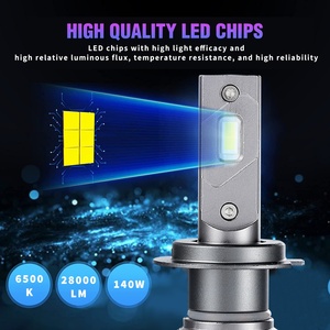 X-7SEVEN ad alta potenza Lumen 140W 28000LM 12V 24V auto lampadine a Led H7 Led Canbus errore libero <span class=keywords><strong>Decoder</strong></span> anabbagliante Led H4 fari a Led - Product Image 2