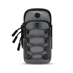 Tas Ponsel Gelang Lari Olahraga Desain Baru, Kantung Lengan Lanyard Reflektif untuk iPhone
