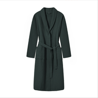 Peignoir unisexe en tissu gaufré, disponible toute l'année, longueur intégrale, col châle, pour spa, maison et détente, adapté à toutes les saisons