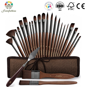 Lot de 25 pinceaux de peinture professionnels en nylon pour artistes, vente en gros, fournitures d'art - Product Image 1