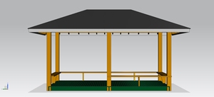 Gazebo de <span class=keywords><strong>Madera</strong></span> Sólida Personalizable, Pérgola de Jardín para Exteriores, Pabellón de <span class=keywords><strong>Madera</strong></span> Anticorrosión para Patio y Terraza, Directo de Fábrica - Product Image 6