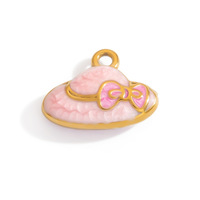 RVS 18K Goud DIY armband ketting Hangende Olie Fruit Dieren Lippen Hart Rode Lippen Bedel Charm Sieraden Accessoires