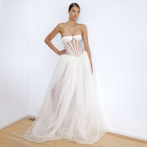 White Winter Dress - Elegant Floor-Length Style 2025