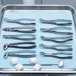 Vente en gros - Pince d'extraction dentaire manuelle à poignée moletée argentée, instrument chirurgical (1 pièce) - Product Image 3