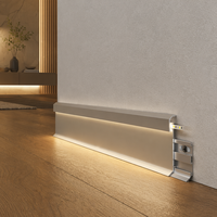 Plinthe de sol en aluminium LED professionnelle pour la décoration moderne des maisons et des hôtels