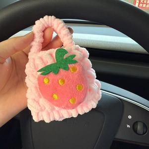 Sac de rangement pour écouteurs, étui de protection, mini sac à monnaie en polyester tricoté à la main, motif <span class=keywords><strong>ours</strong></span> mignon, fruits, animaux, fleurs - Product Image 2
