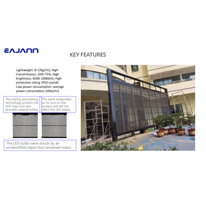 Pantalla LED Transparente P3.91-7.8 para Alquiler en Escenarios, Módulo Transparente para Exteriores, Alquiler de Pantallas para Escaparates, Centros Comerciales y Publicidad - Product Image 4