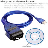 Escáner Automotriz Compatible con Audi VW SEAT Volkswagen VIMVIP VAG-COM KKL 409.1 OBD2 Cable USB